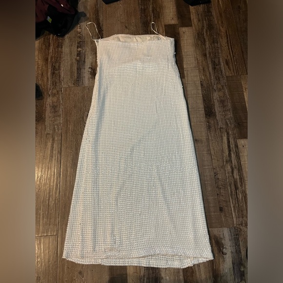 Anthropologie NWT Forever That Girl White Sequin Strapless Dress Size S/Petite - Picture 7 of 7